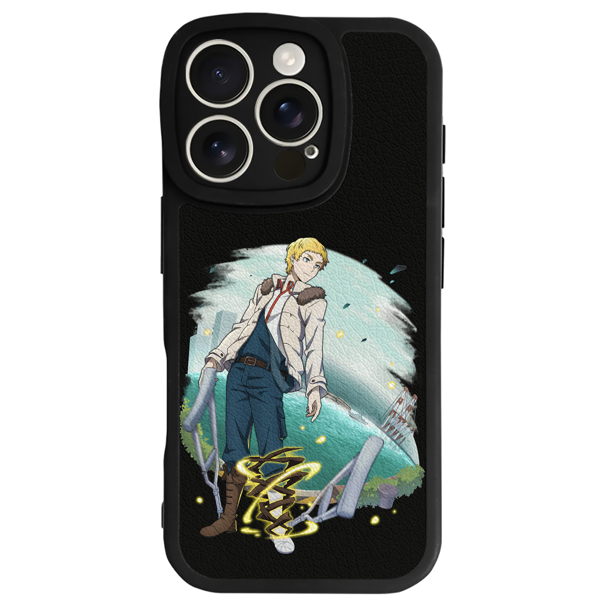 （画像用） 文豪ストレイドッグス Bungo Stray Dogs 【iPhone 16シリーズ対応】シリコンスマホケース（レザー調） 材質：シリコン
